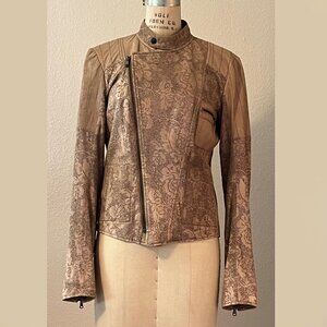 Designer Leather Jacket Tan